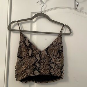 Urban Outfitters Snake Print Crop Top Size M